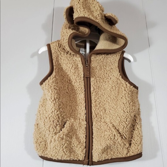Carter’s Sherpa Teddy Bear Vest Sz 6M - Picture 1 of 7